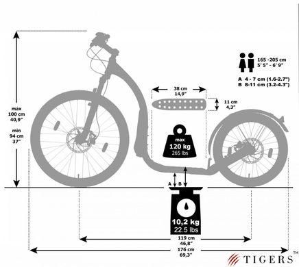 Скутер (самокат) Kickbike Cross FIX Белый